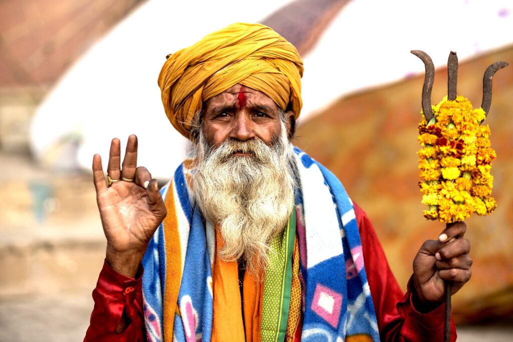 Sadhu on the ghats of Varanasi Monu Tours